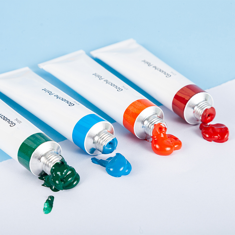 Tubo de tinta guache profissional à base de água para tela e papel