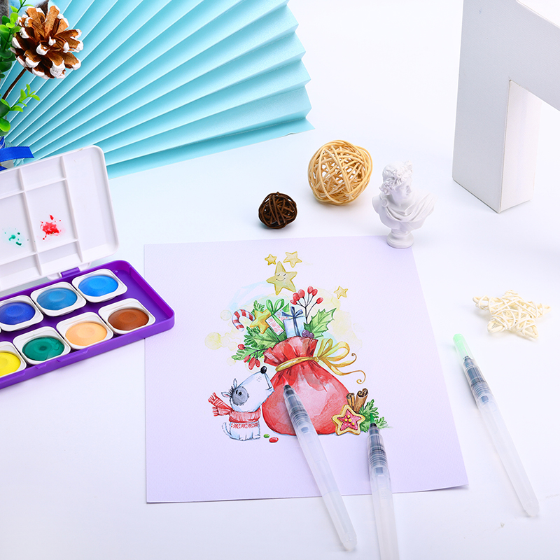 Pincel de aquarela recarregável canetas pincel de água à prova de vazamentos para pintura