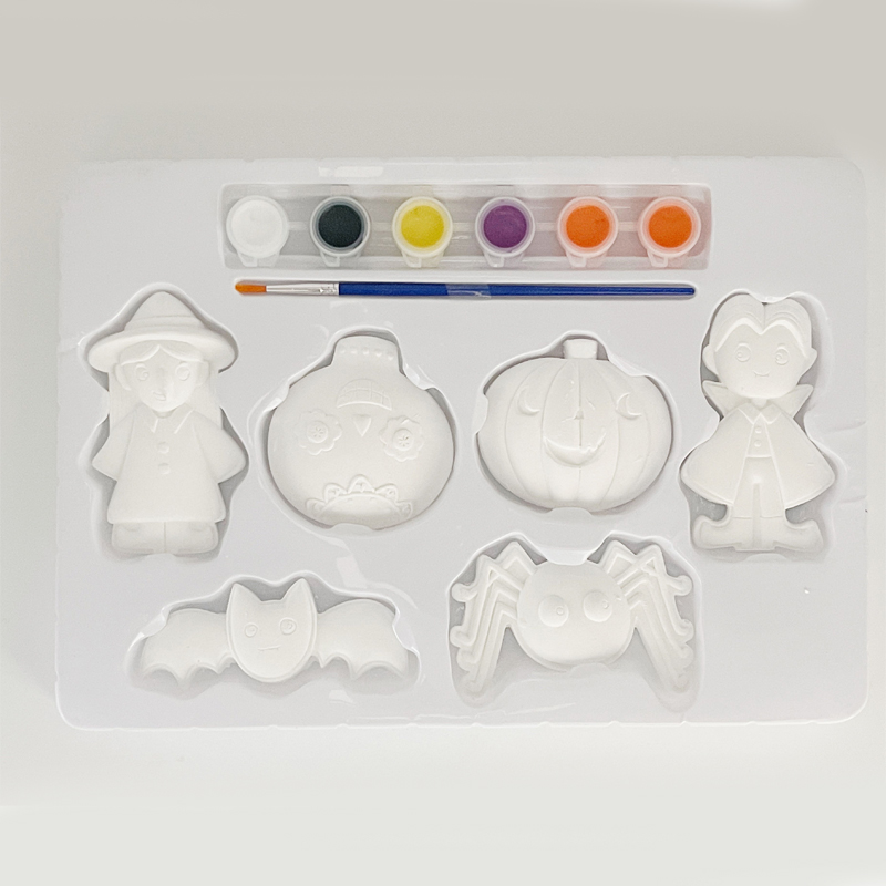 Kit de criatividade artesanal de gesso para Halloween para crianças