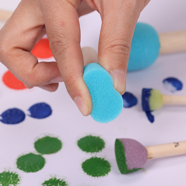 Pincel de pintura esponja variado profissional para crianças