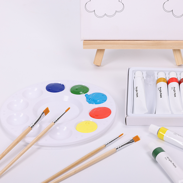 Conjunto inicial de tinta acrílica profissional