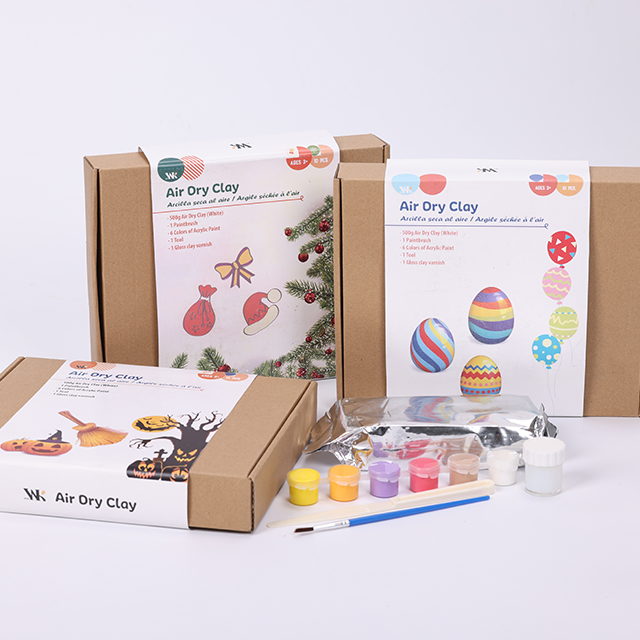 Conjunto de projetos de argila seca de ar de natal