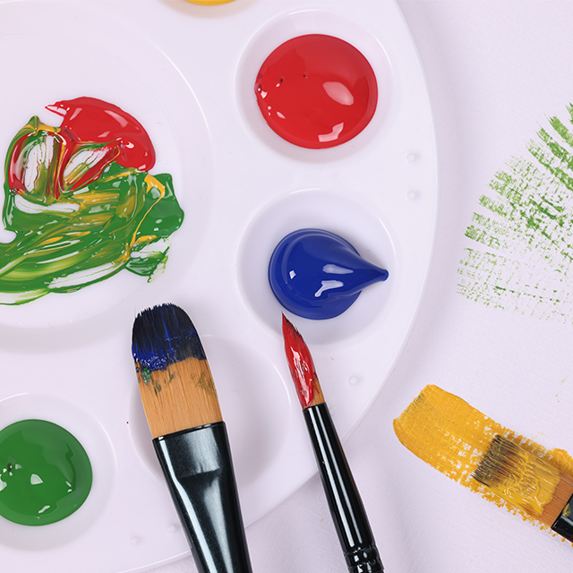 Conjunto profissional de pincéis de pintura artística com cerdas de nylon em vários formatos