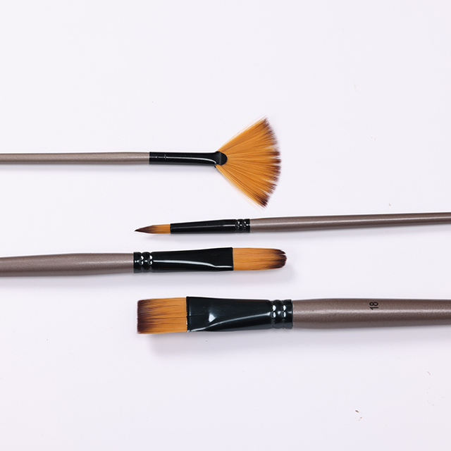 Conjunto profissional de pincéis de pintura artística com cerdas de nylon em vários formatos