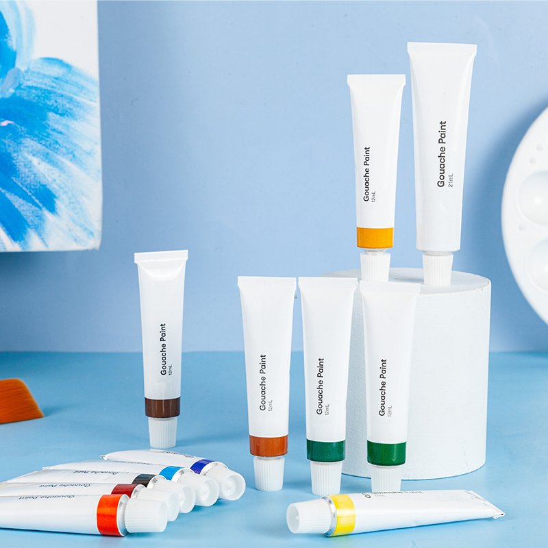 Tubo de tinta guache profissional à base de água para tela e papel