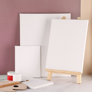 Tela esticada branca preparada em branco para pintura de tintas acrílicas a óleo e guache