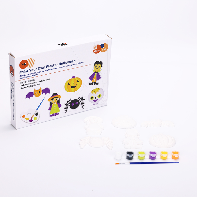 Kit de criatividade artesanal de gesso para Halloween para crianças