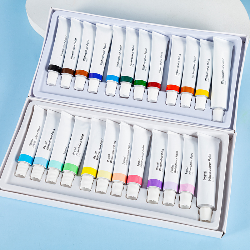 Pastel de aquarela de artista de 24 peças de 24 peças
