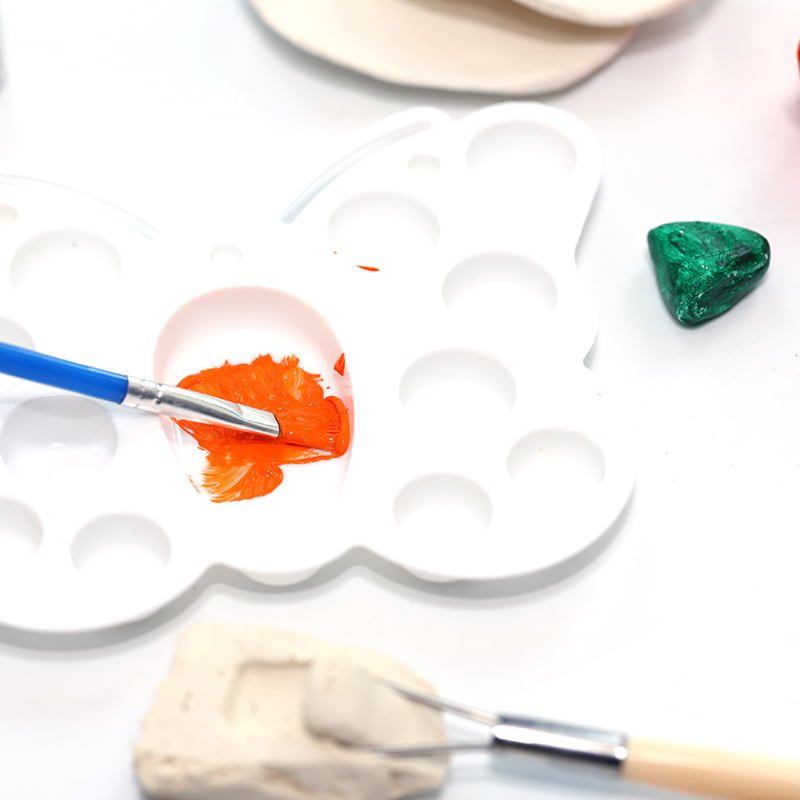 Fácil de usar o kit de argila de modelagem de ar branco natural para iniciantes